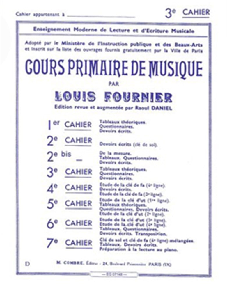 Cours primaire de musique cahier 3